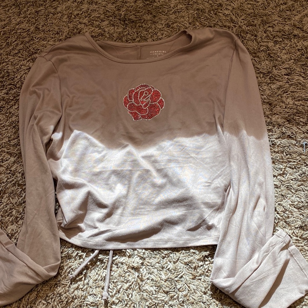 Cropped shirt, supper soft, and open back!